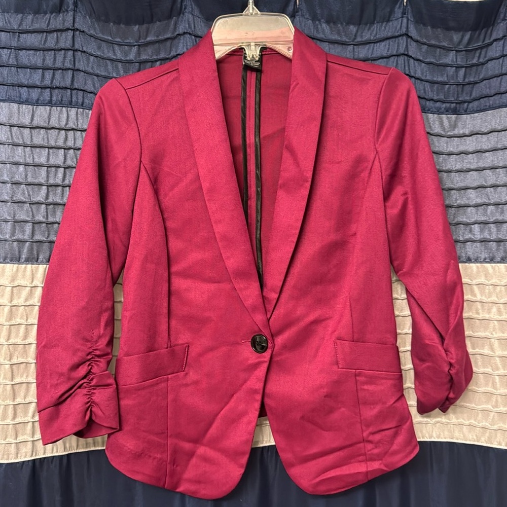 Burgandy colored blazer